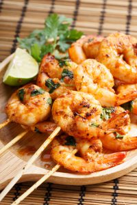 Shrimp kebabs for the bbq. Great as a main or appetizer