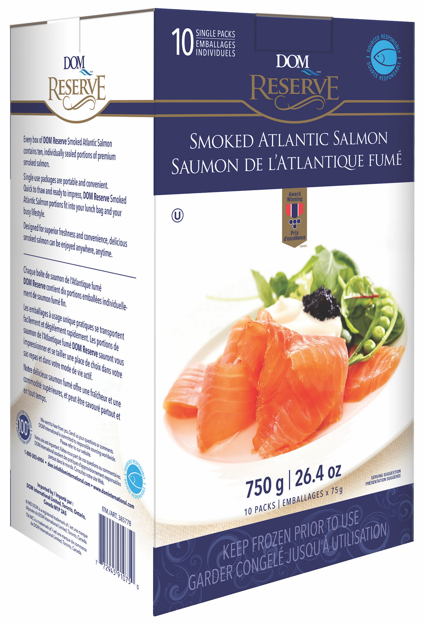 Dom Reserve Smoked Atlantic Salmon 10 Pk Box Dom International,Is Soy Milk Healthy For You